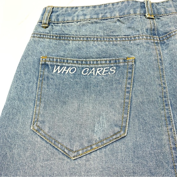 Noisy May Light Blue Jean Mini Skirt Size Small - Picture 6 of 12